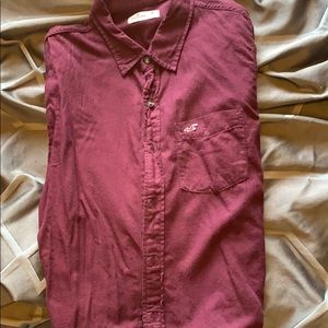 Hollister dress shirt purple/beige